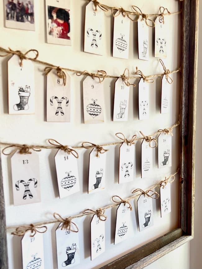 Vintage look DIY Advent Calendar Idea 