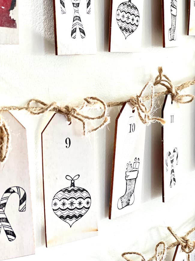 DIY Advent Calendar Idea with vintage family photos