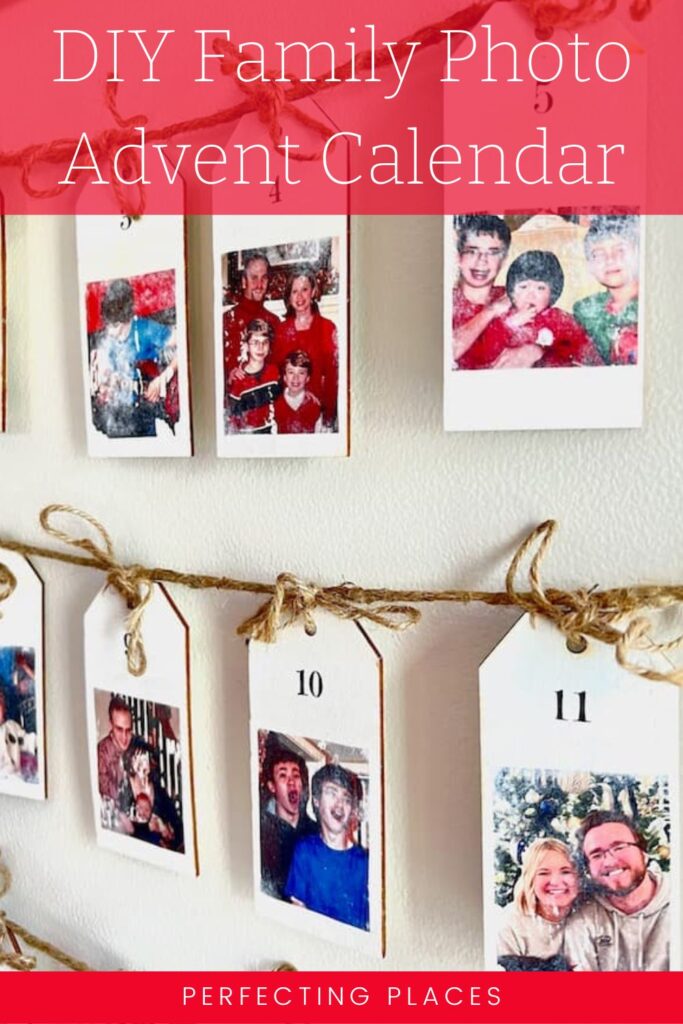DIY Advent Calendar Idea with vintage family photos