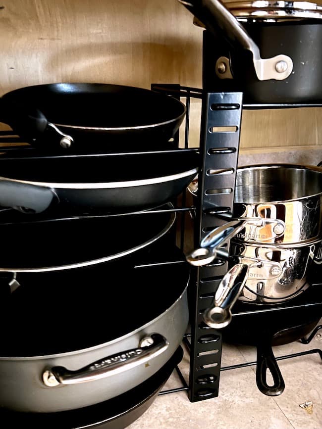 Declutter your kitchen with this pot and pan organizer