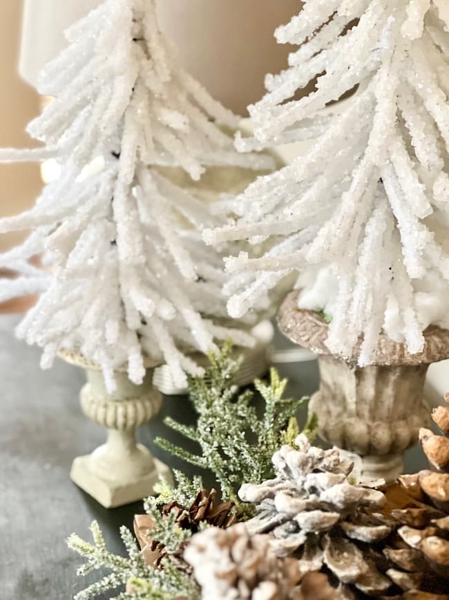 Green and White Rustic Winter Decor Ideas - Bluesky at Home