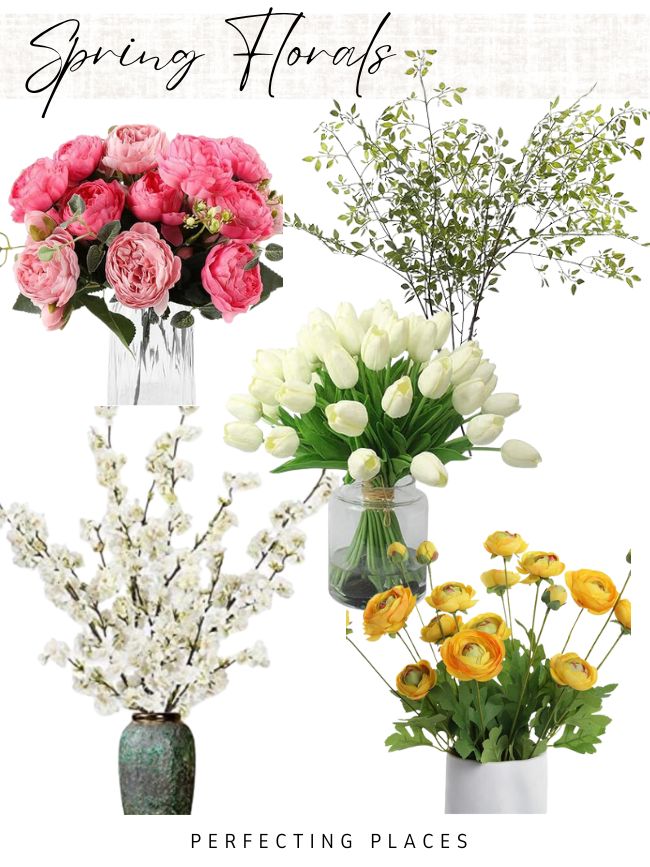 Easy Home Decor Updates -- Spring Florals