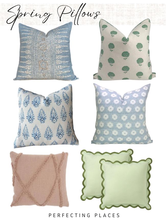 Easy Home Decor Updates -- Spring Pillows