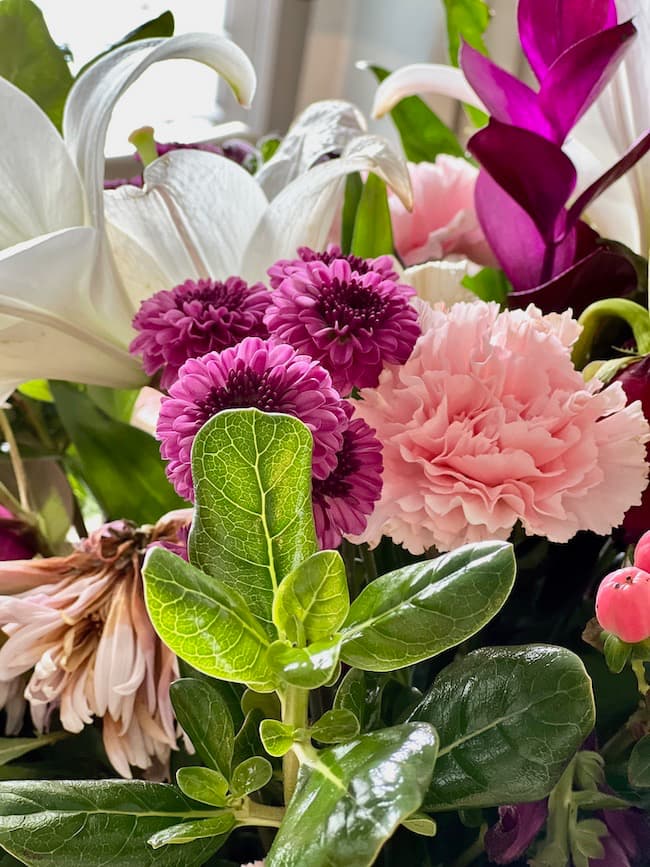 Faded Valentine's Day centerpiece