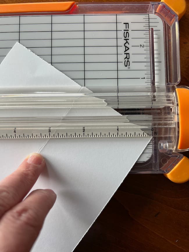 Measure and make the banner template from card stock