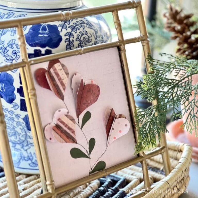 How to make framed 3D paper art for Valentine's Day - framed paper artwork