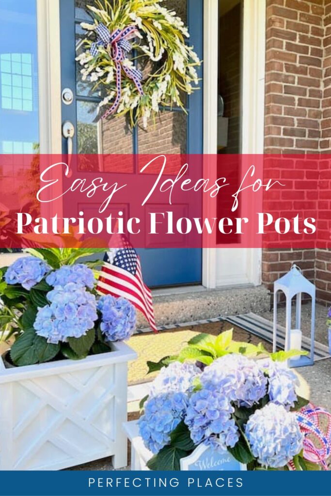 Patriotic Flower Pots Pin