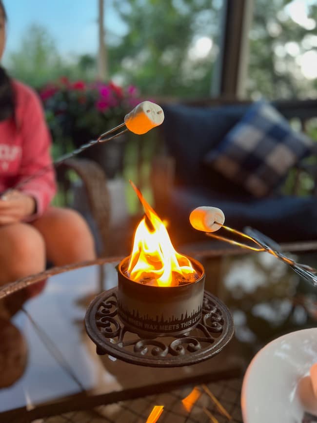 City Bonfires roasting marshmallows