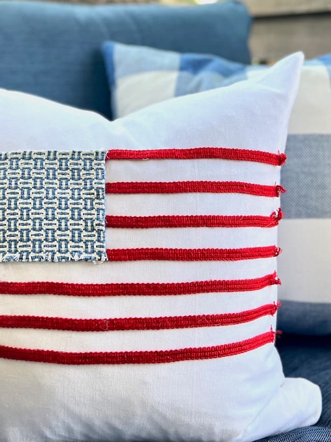 No Sew Flag Pillow