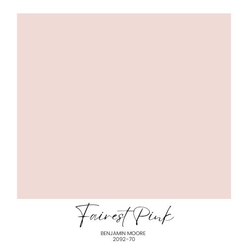 Benjamin Moore Fairest Pink paint color