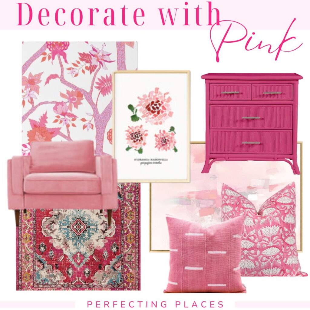 Pink decor and shopping ideas for home