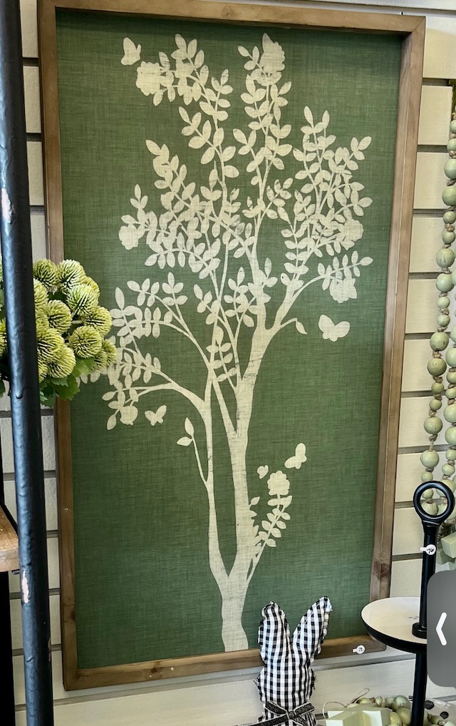 Green and white botanical art print inspiration piece