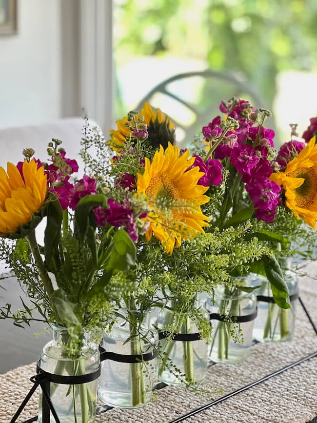 Bud Vases, Wedding Menu