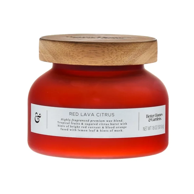 Better Homes and Gardens Red Lava Citrus Candle