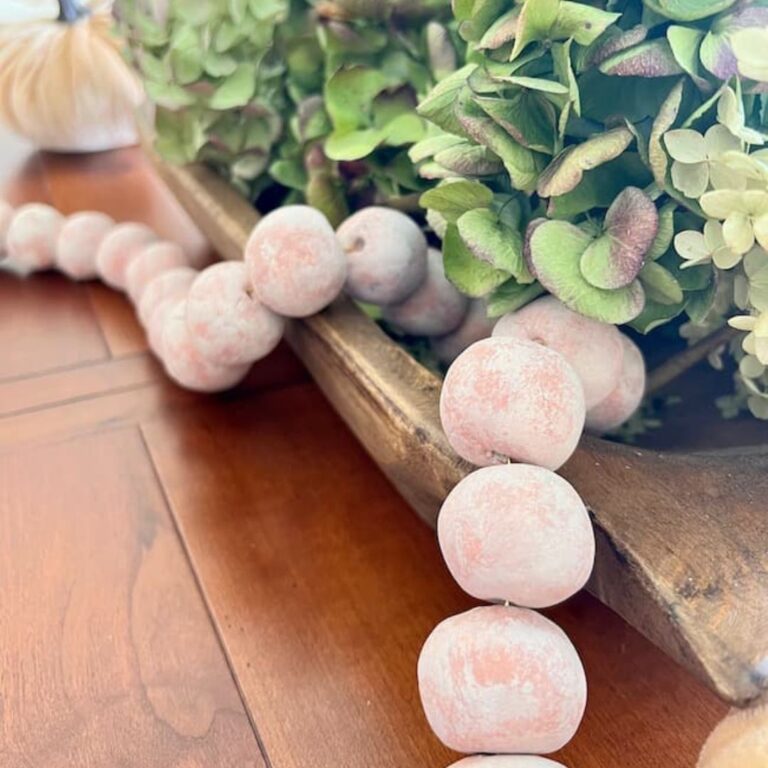 DIY terracotta bead garland with air-dry clay