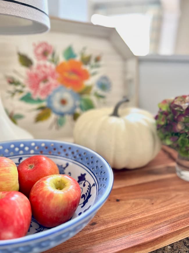 Fall Kitchen Decor -- Corner Countertop