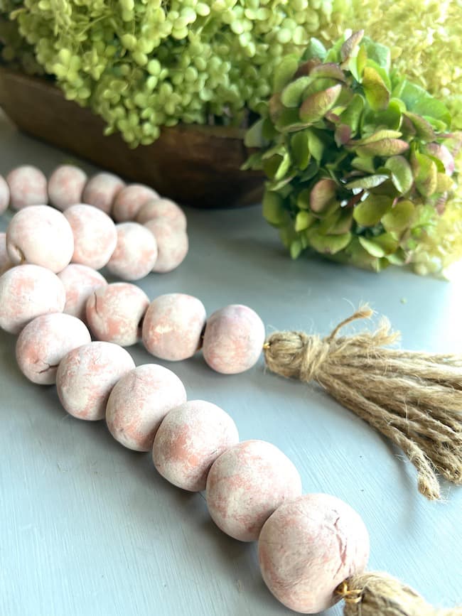 How to Make a Faux Terracotta Clay Beaded Garland - Cottage On Bunker Hill