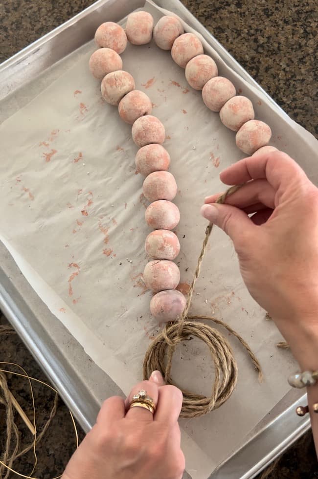 Make a DIY Terracotta Bead Garland with Air Dry Clay - Perfecting Places