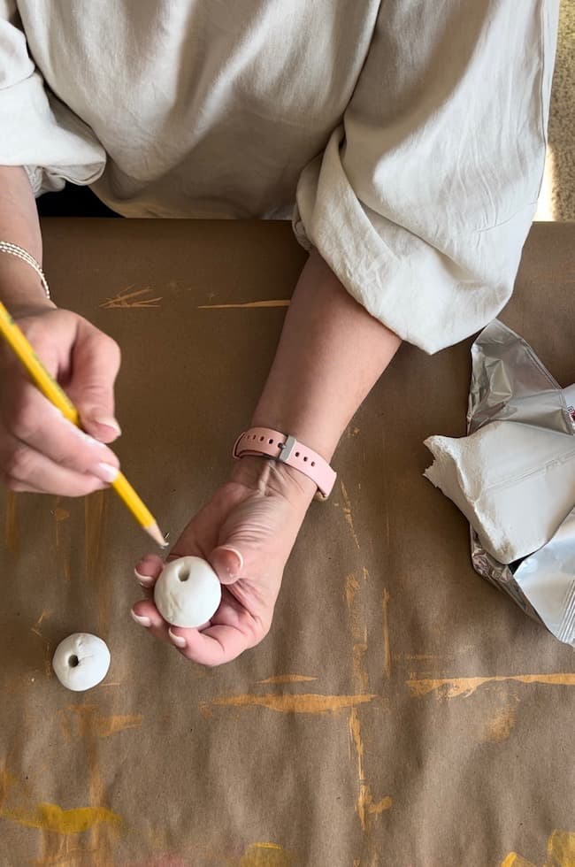 Make a DIY Terracotta Bead Garland with Air Dry Clay - Perfecting Places