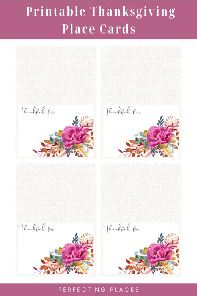 Printable Thanksgiving Place Cards