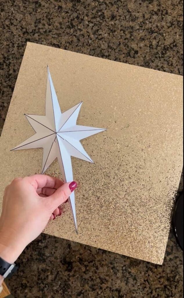 Use glittered scrapbook paper to create your stars as an alternative to the glue and glitter method.