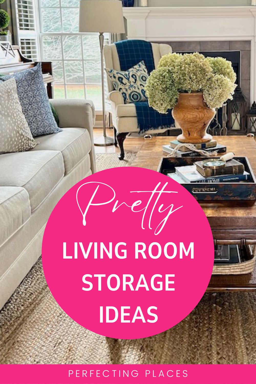 Pretty Storage and Living Room Organization Ideas Perfecting Places