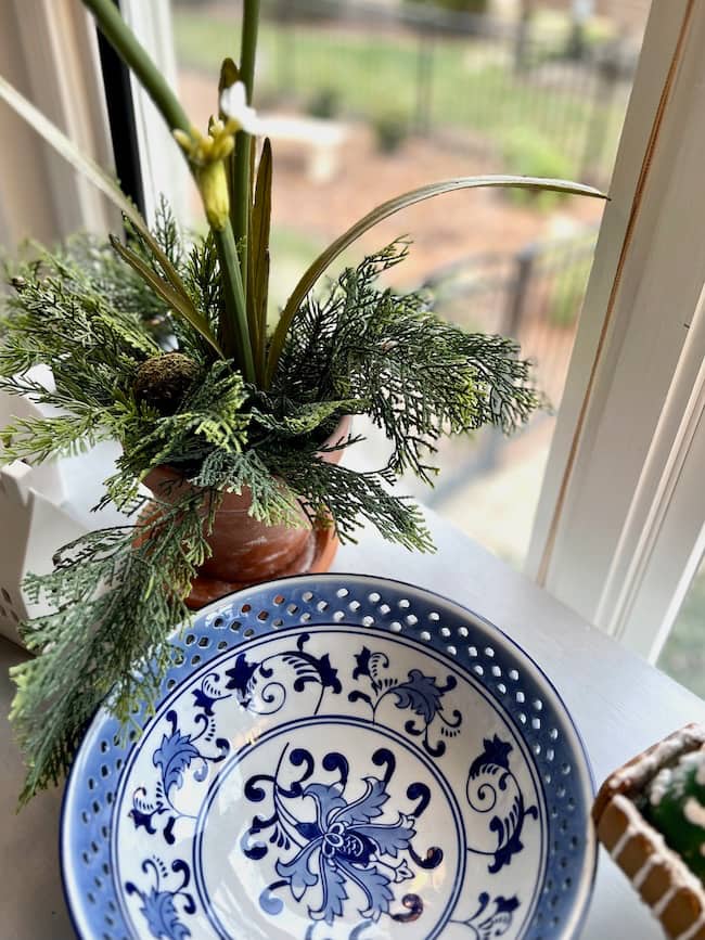 Blue and Green Winter Decor 
