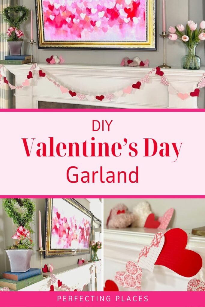 DIY Valentine's Day Garland with Paper Hearts PIN