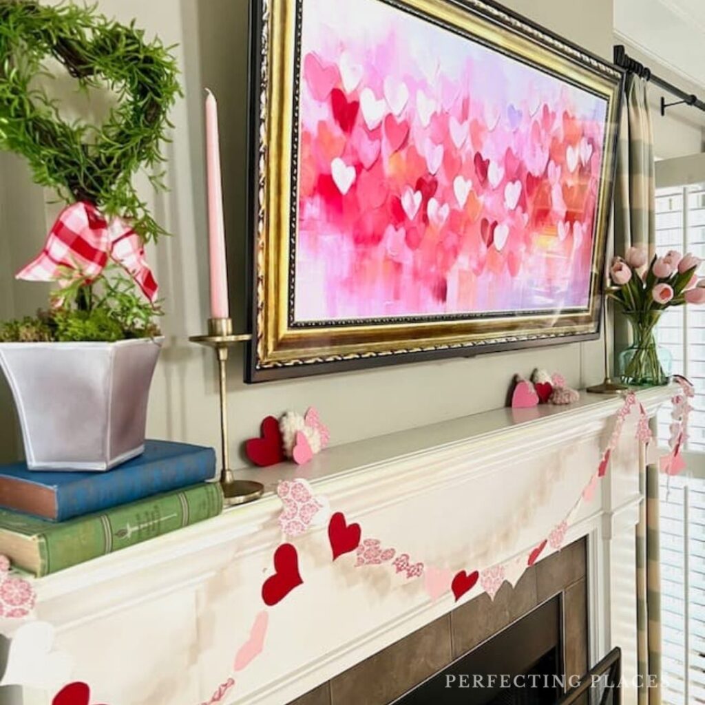 DIY Valentine's Day Garland with Paper Hearts