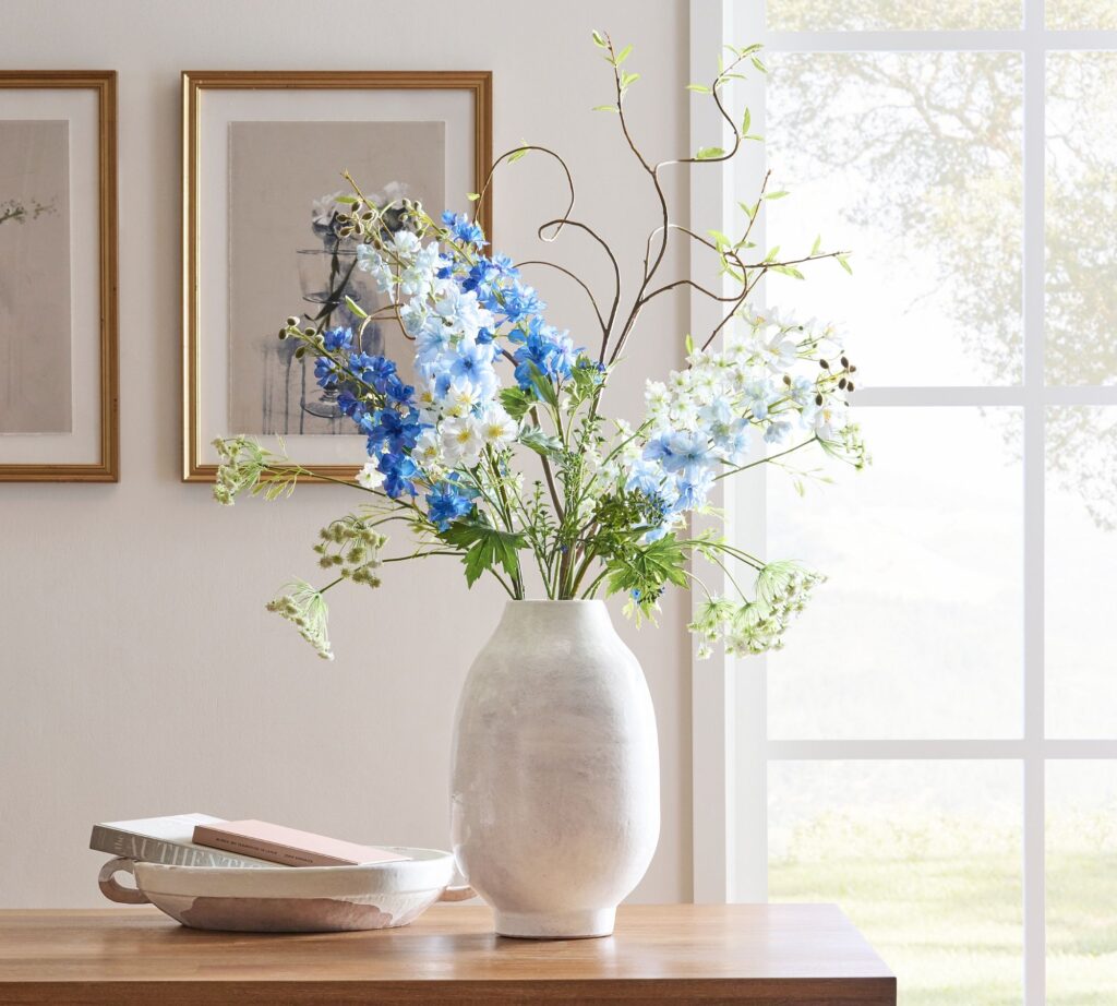 Faux Blue delphinium from Pottery Barn