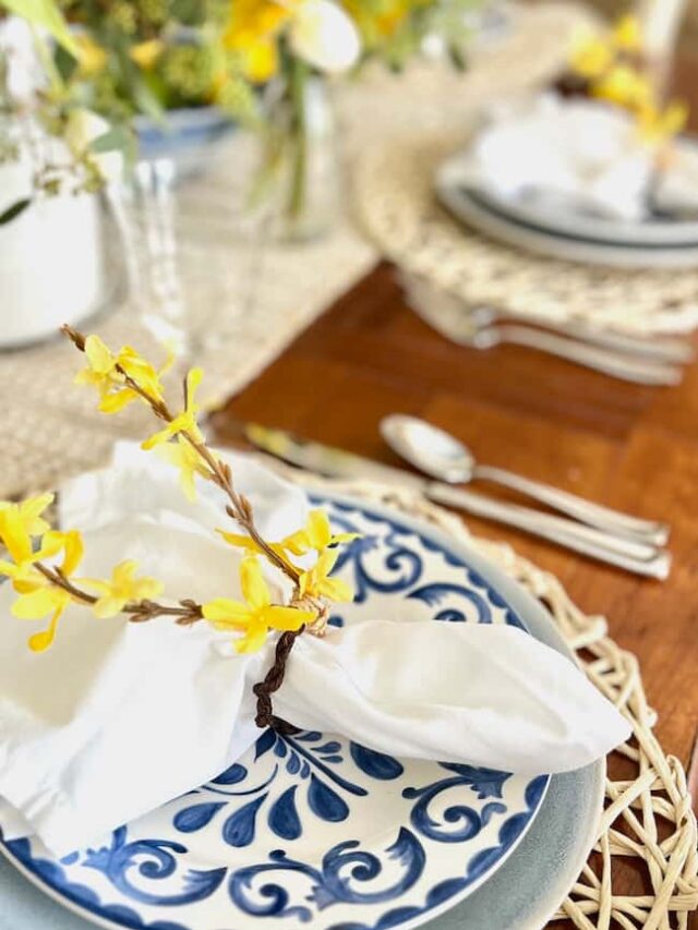 Simple Table Setting Ideas: DIY Napkin Rings for Spring - Perfecting Places
