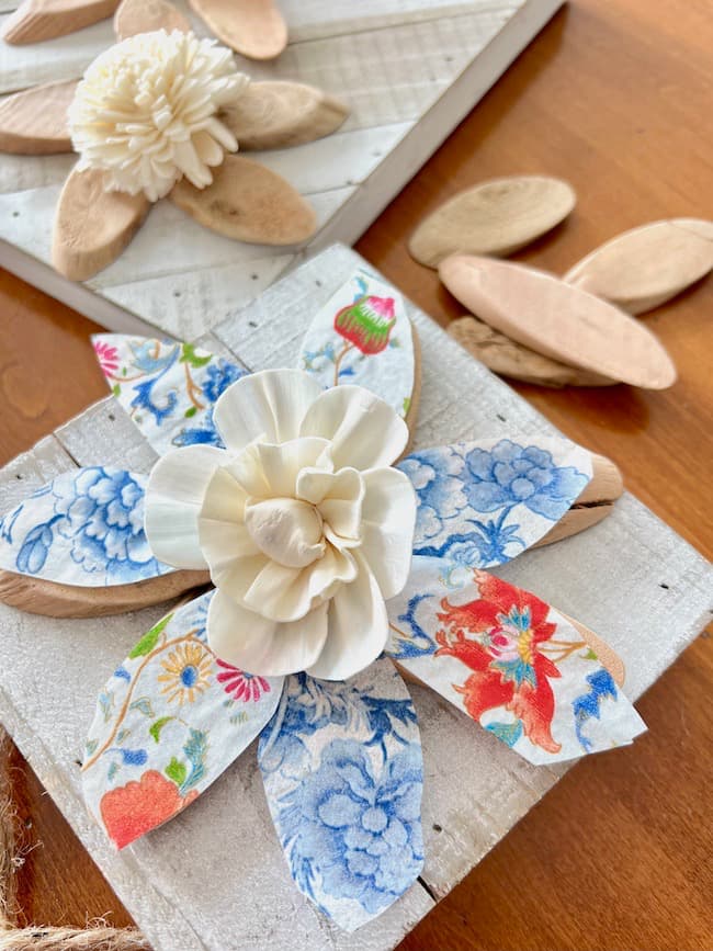Add color to your flowers with colorful printed paper napkins