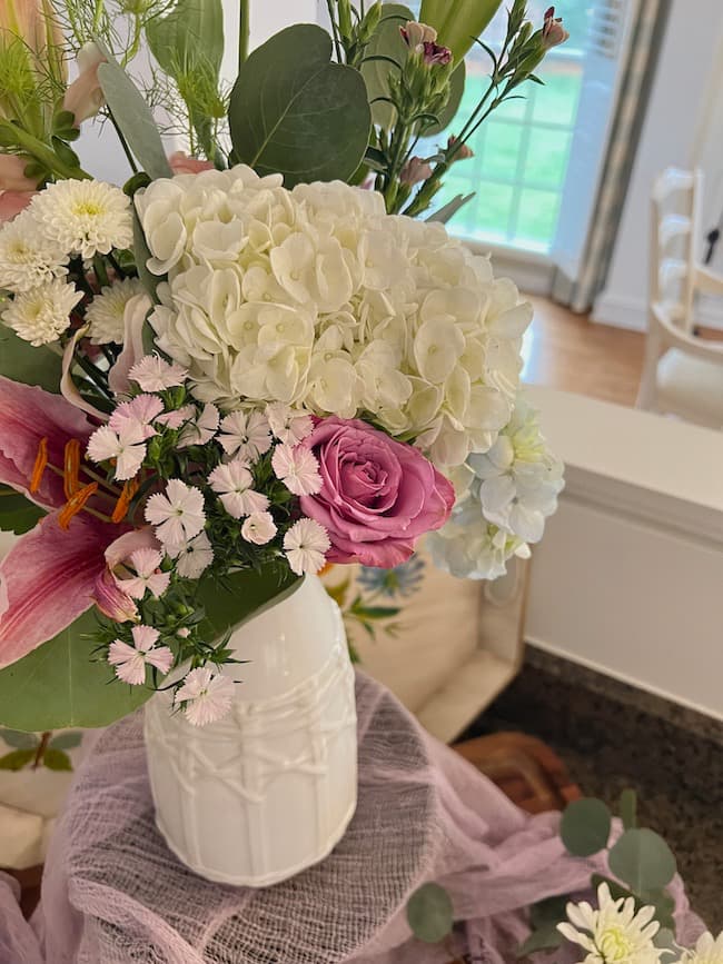 Floral Centerpiece for bridal shower brunch