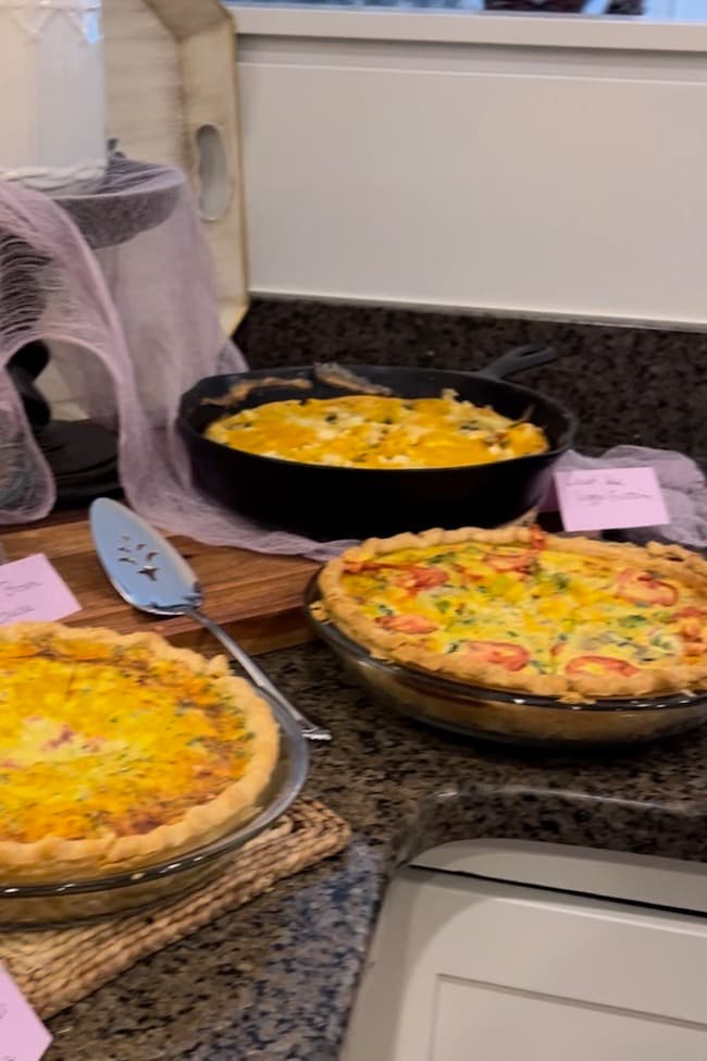 Serve a variety of quiches for your brunch.