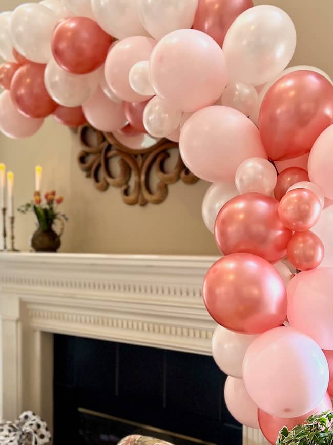 Bridal Shower Breakfast Ideas and Decor - Balloon Garland Arch