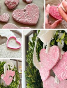 DIY Air Dry Clay Hearts: A Simple Valentine’s Wreath Idea - Perfecting ...